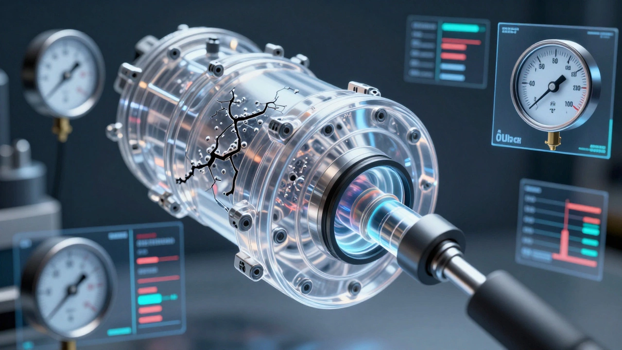 Автоматизированная система машинного зрения обнаруживает микроскопические дефекты в детали.