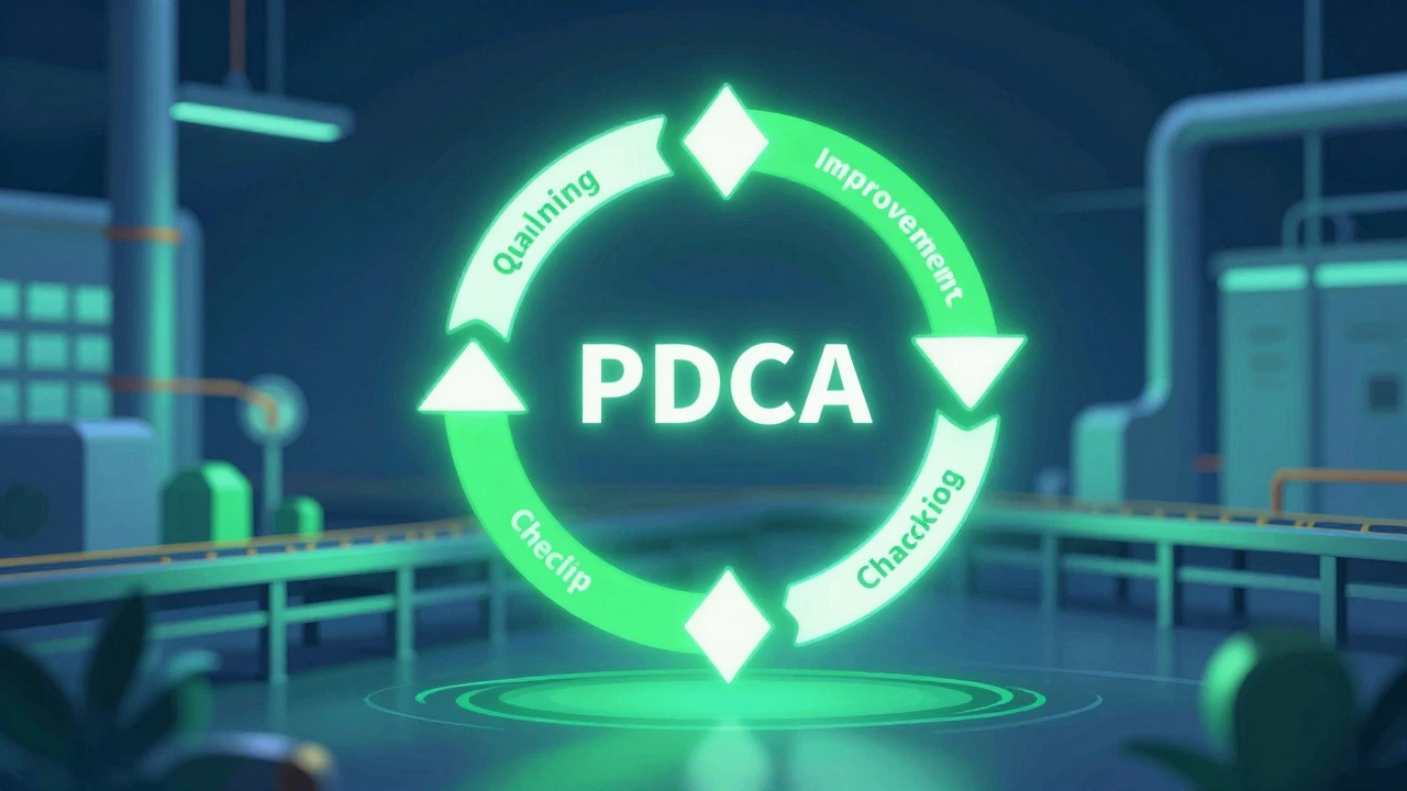 Схематичное изображение цикла непрерывного улучшения PDCA на производстве